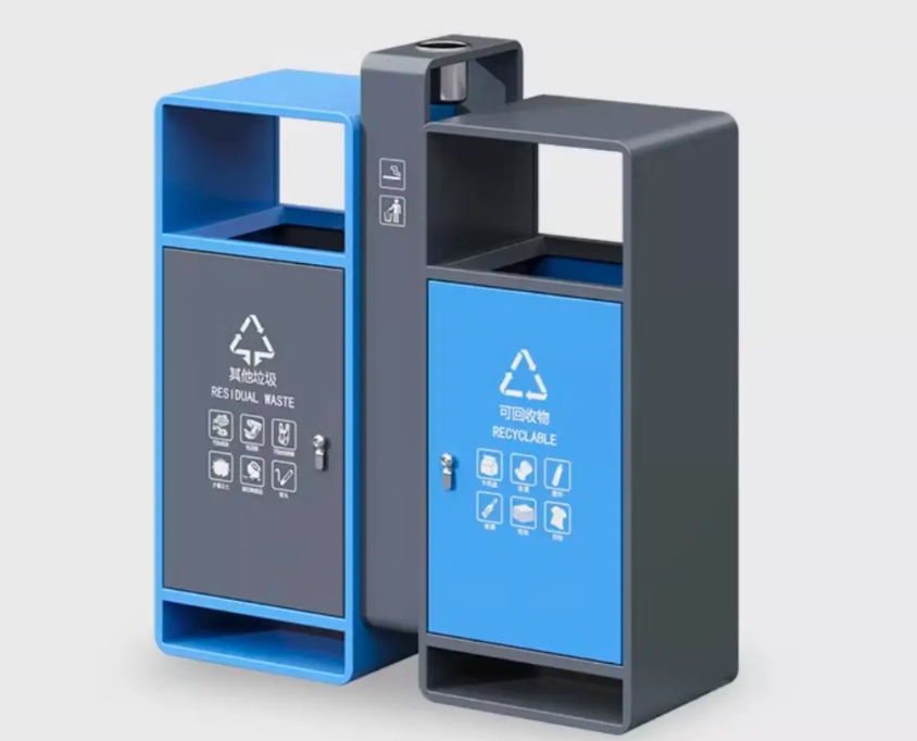 山东省淄博市张店区安装垃圾分类箱景观垃圾箱