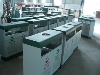 钢制分类垃圾桶组装