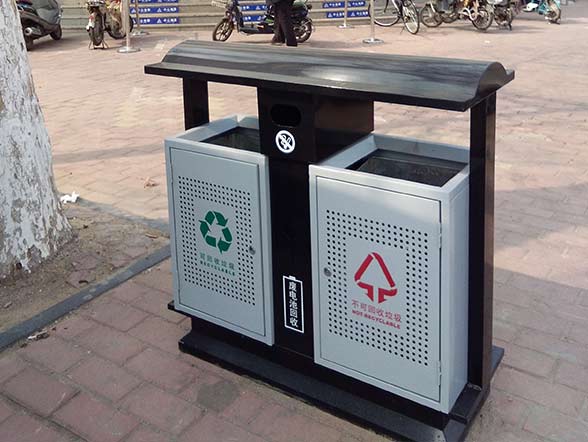钢制分类垃圾箱WJ-8009