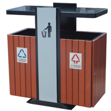 钢木分类垃圾桶